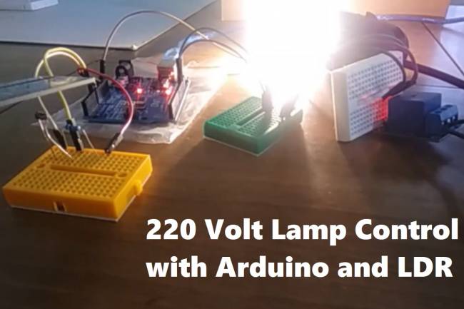 220 Volt Lamp Control with Arduino