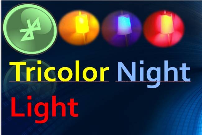 How to make a night light with Bluetooth control and three colors?