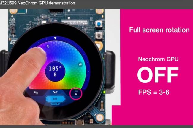 NeoChrom GPU'lu STM32: MCU'larda akıllı telefon benzeri grafikler oluşturmak 