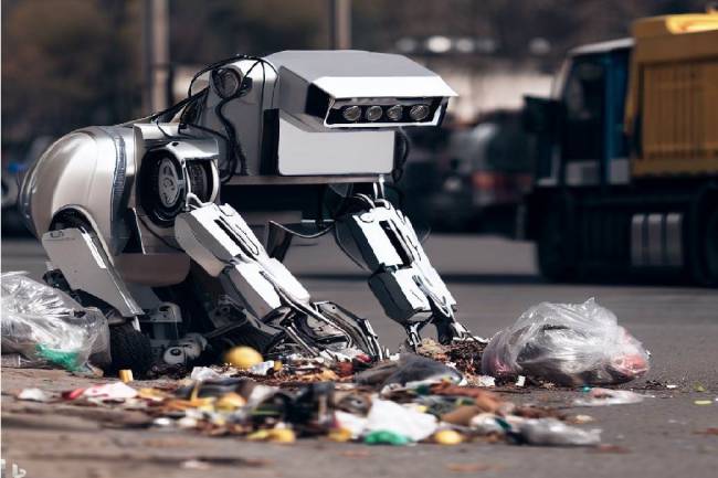 Google Robots are Trained to Collect Garbage