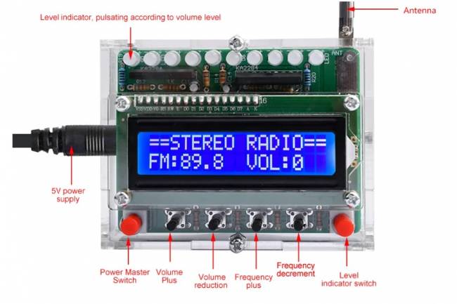 DIY FM Radio Kit - RDA5807 Electronic Module