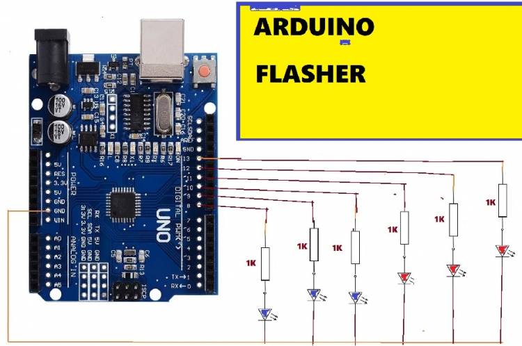 Flash LEDs with Arduino