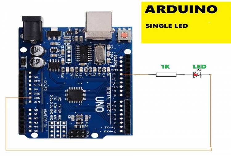Lighting a single led with Arduino