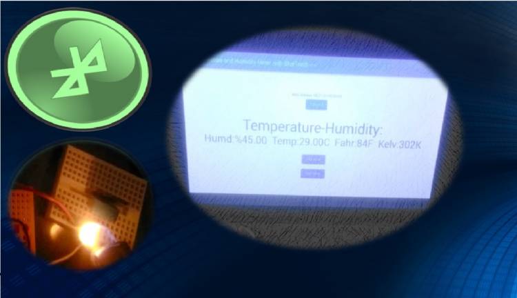 We make temperature and humidity detection system with Android device