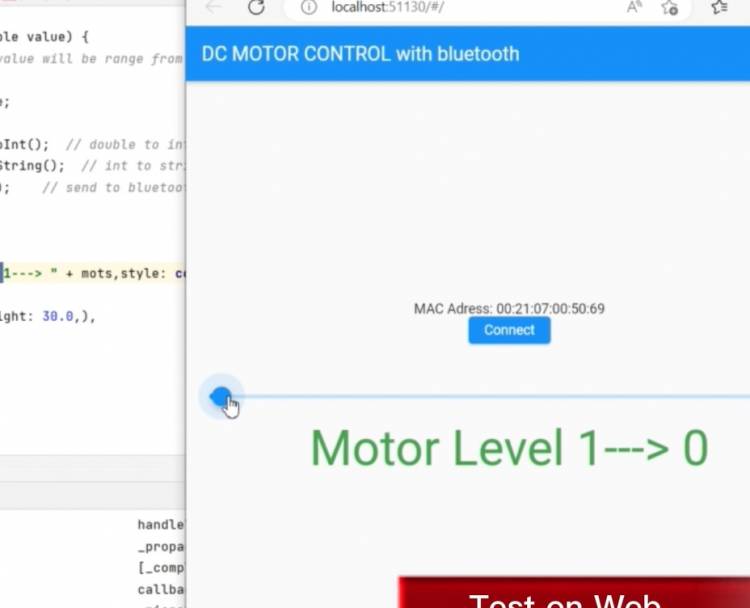 DC Motor Speed Control by Android phone