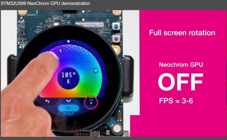 STM32 with NeoChrom GPU: rendering smartphone-like graphics on MCUs