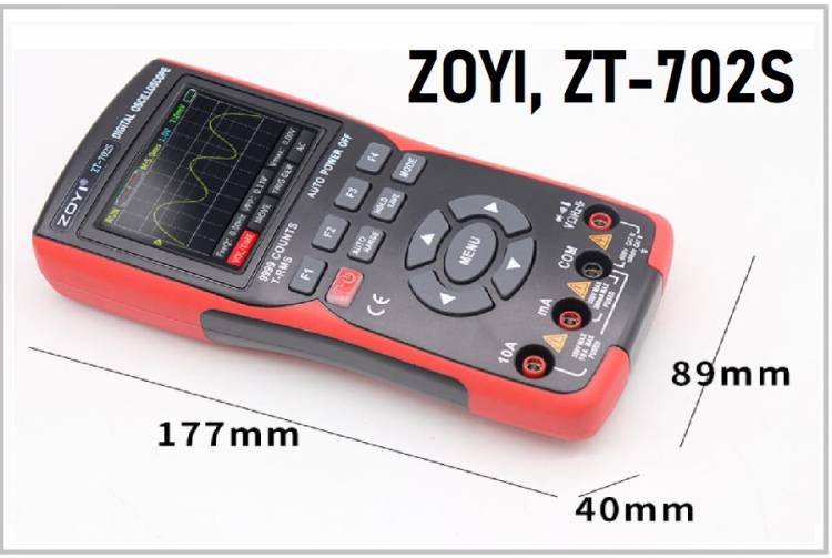 ZOYI ZT-702S 2-in-1 Digital Oscilloscope and Multimeter